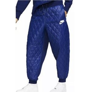 NWT Nike NSW Sport Pack Quilted Jogger Pants in Blue Size XL